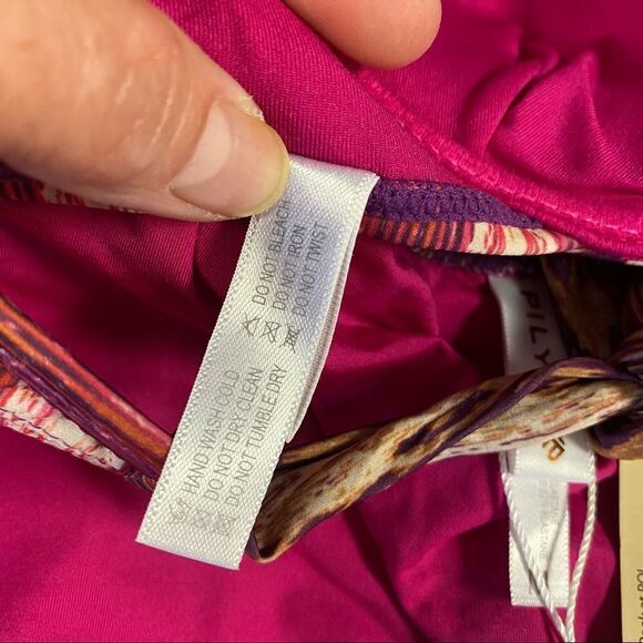 PilyQ Bohemian Rhapsody Underwire Halter Bra TopHipster Bikini Bottom Multi M - Picture 15 of 16